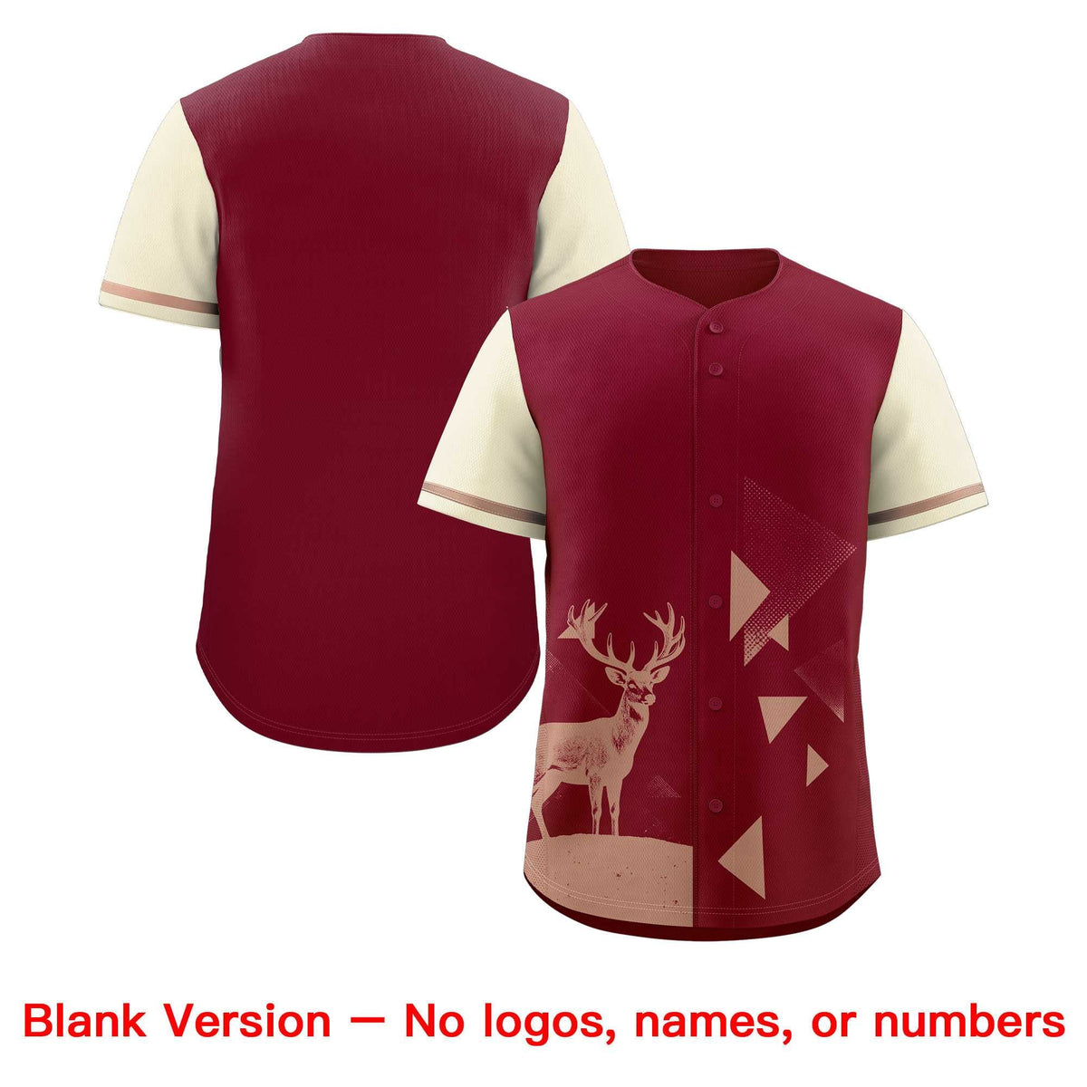 Custom Cream Crimson Raptor Series Raglan Sleeves Urban Style Baseball Jersey