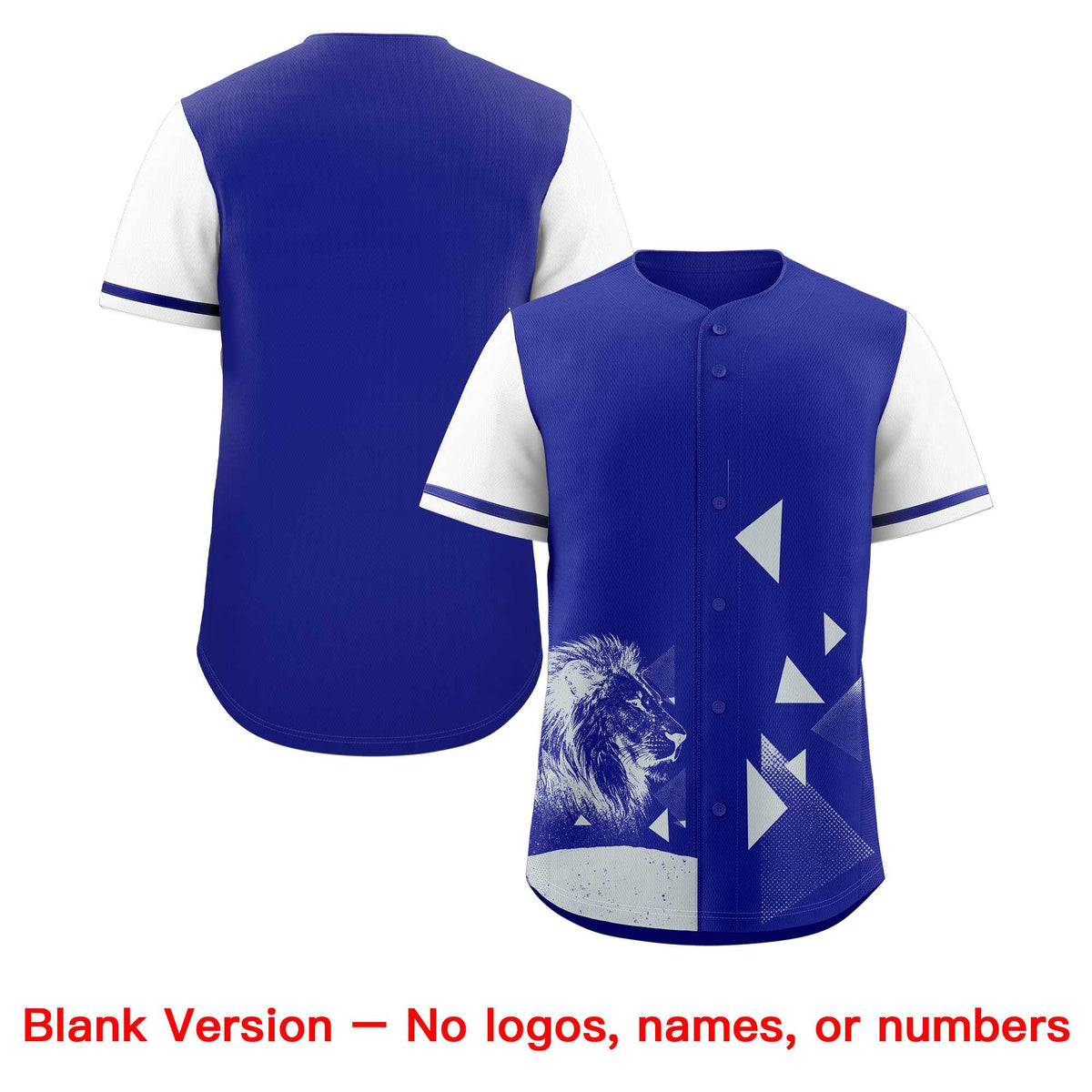 Custom White Royal Raptor Series Raglan Sleeves Lightweight Baseball Jersey