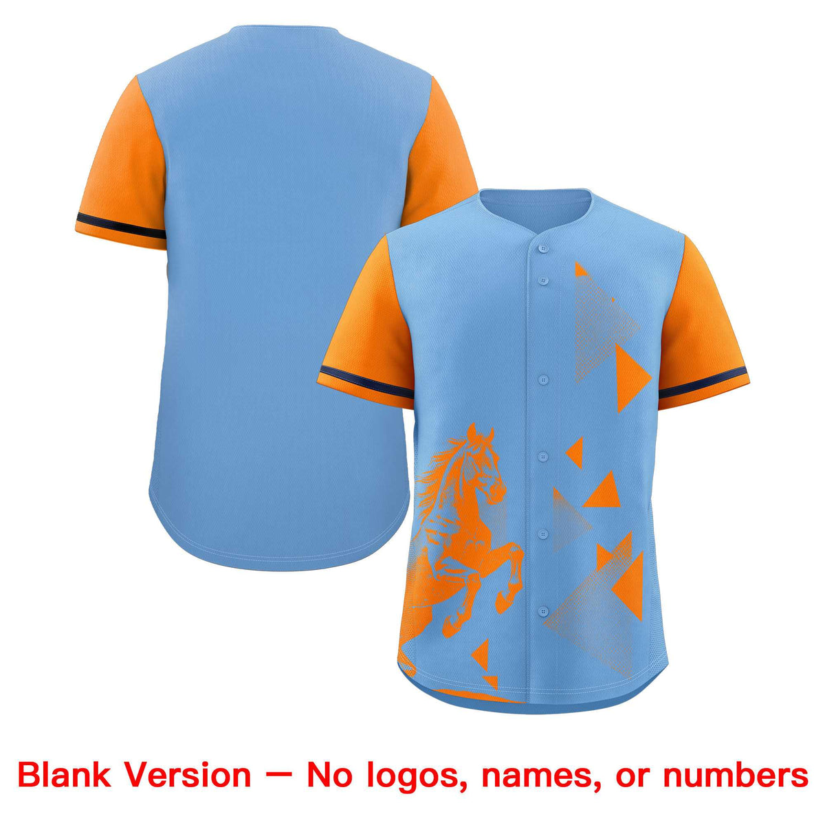 Custom Orange Powder Blue Raptor Series Raglan Sleeves Street Style Baseball Jersey |KXKSHOP