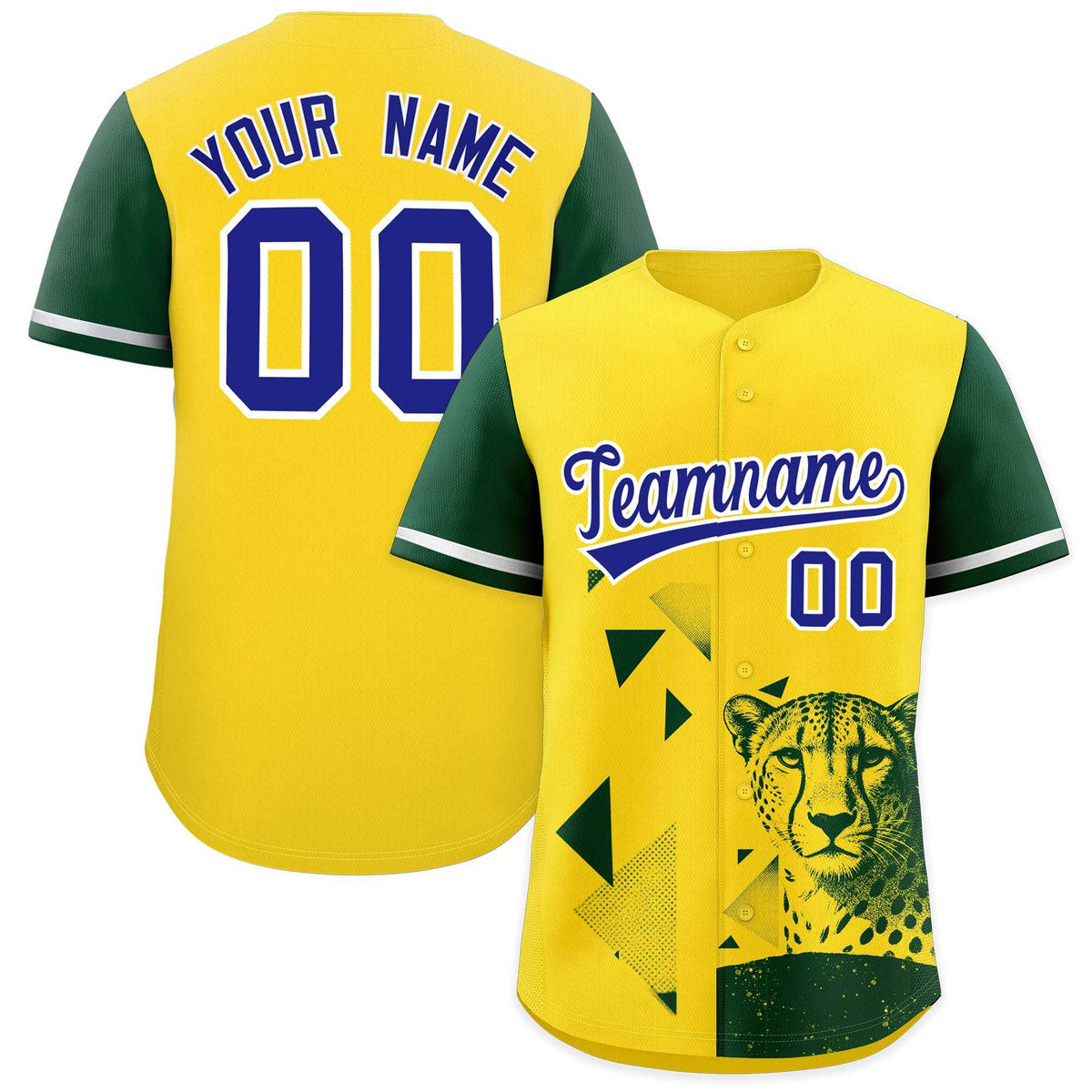 Custom Dark Green Yellow Raptor Series Raglan Sleeves Hip Hop Baseball Jersey |KXKSHOP