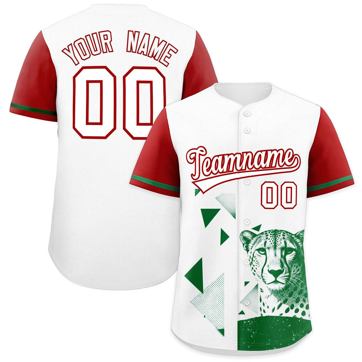 Custom Red White Raptor Series Raglan Sleeves Urban Style Baseball Jersey |KXKSHOP