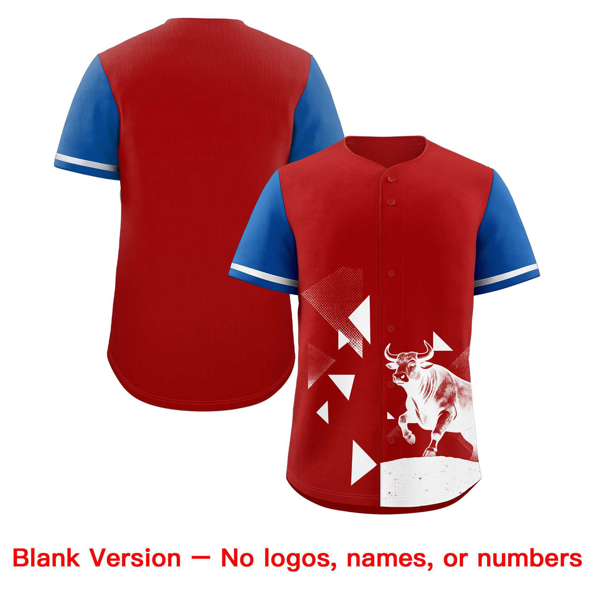 Custom Royal Red Raptor Series Raglan Sleeves Street Style Baseball Jersey |KXKSHOP