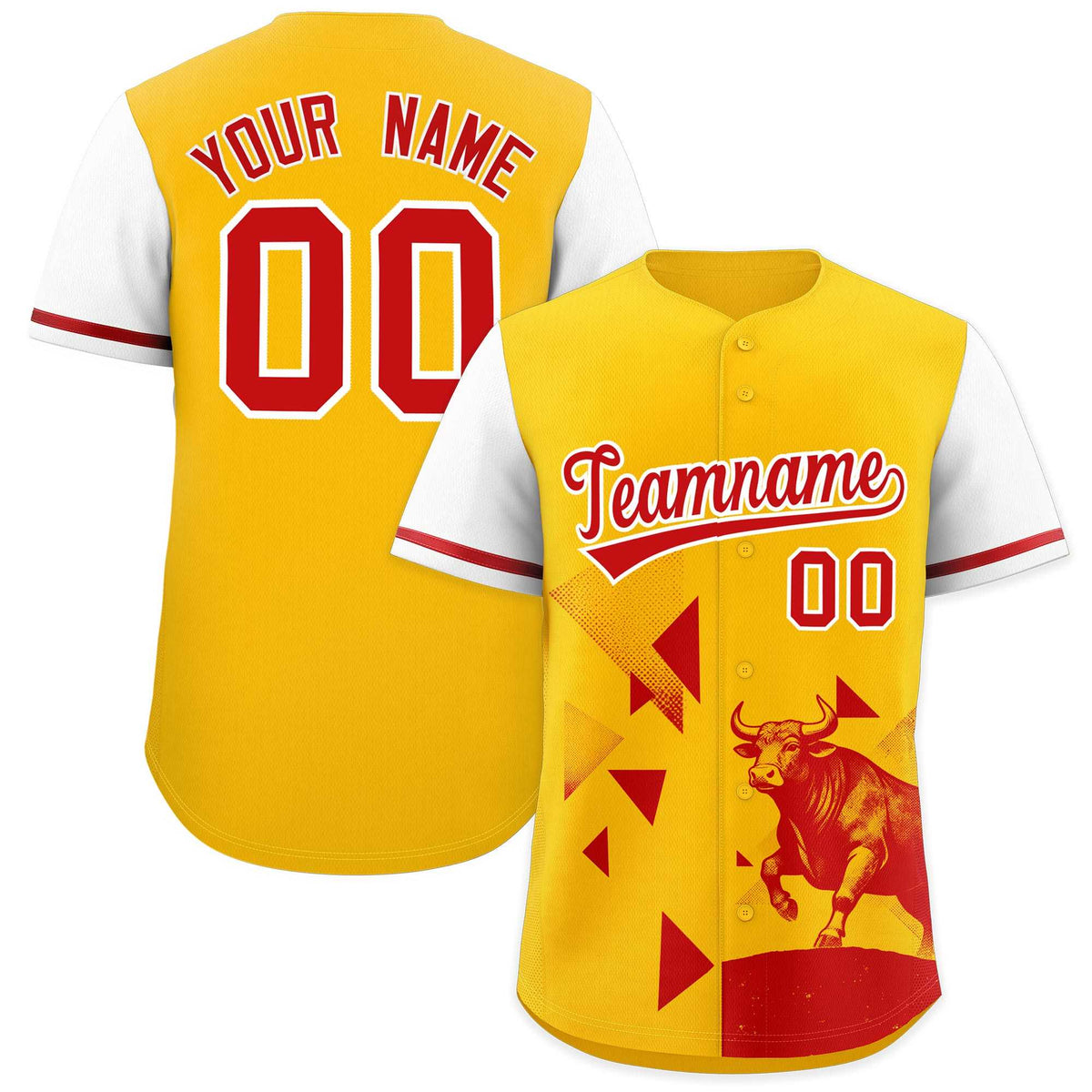 Custom White Yellow Raptor Series Raglan Sleeves Casual Sports Baseball Jersey |KXKSHOP