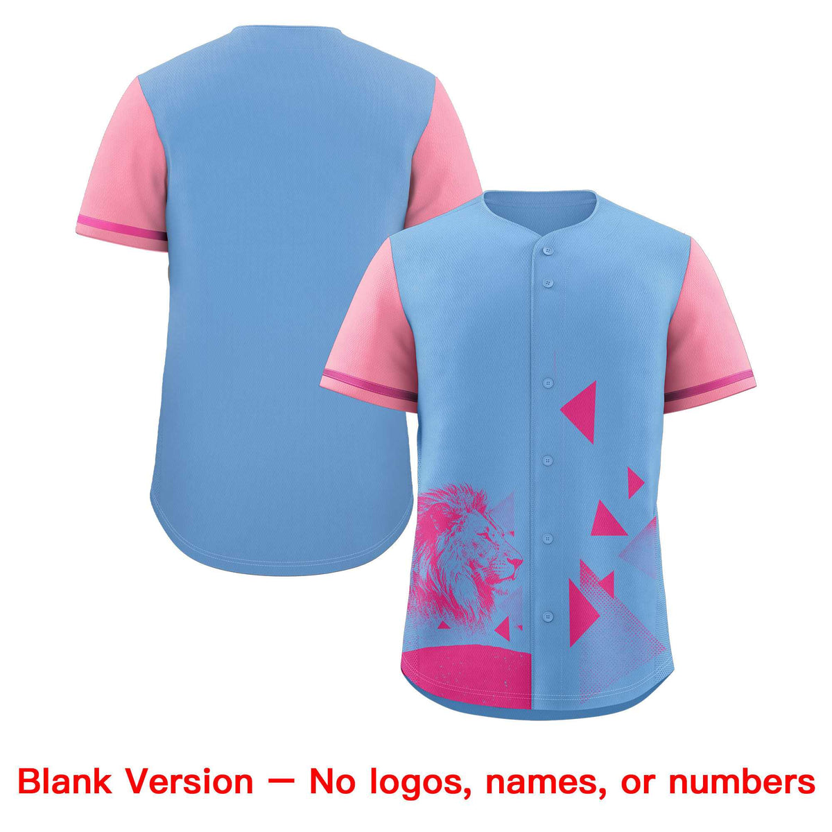 Custom Powder Blue Light Pink Raptor Series Raglan Sleeves Wrinkle-Resistant Baseball Jersey |KXKSHOP