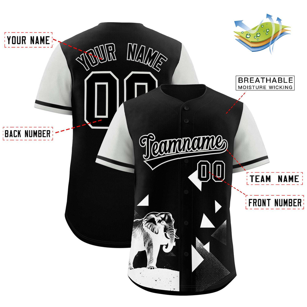 Custom Gray Black Raptor Series Raglan Sleeves Drapable Baseball Jersey |KXKSHOP