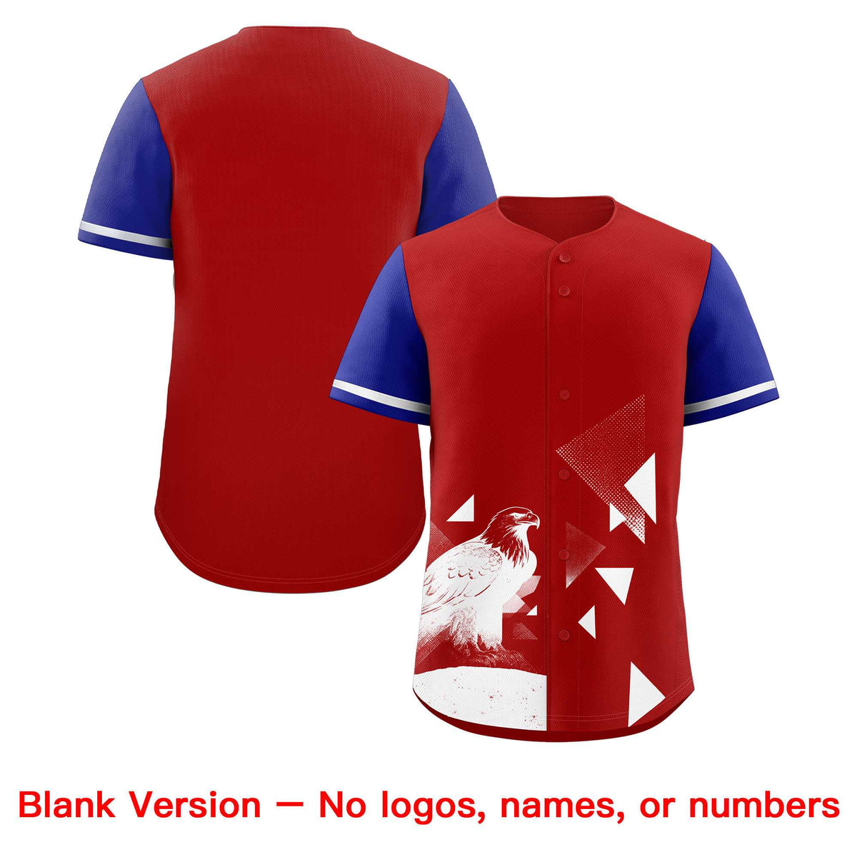 Custom Royal Red Raptor Series Raglan Sleeves Street Style Baseball Jersey |KXKSHOP