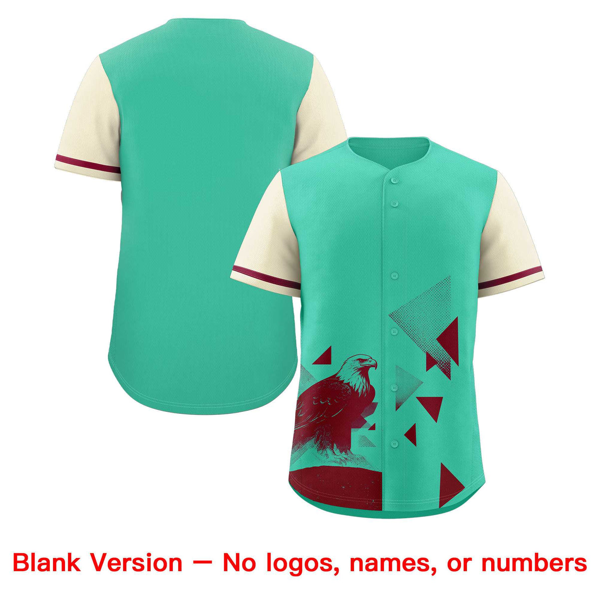 Custom Cream Green Raptor Series Raglan Sleeves Urban Style Baseball Jersey |KXKSHOP