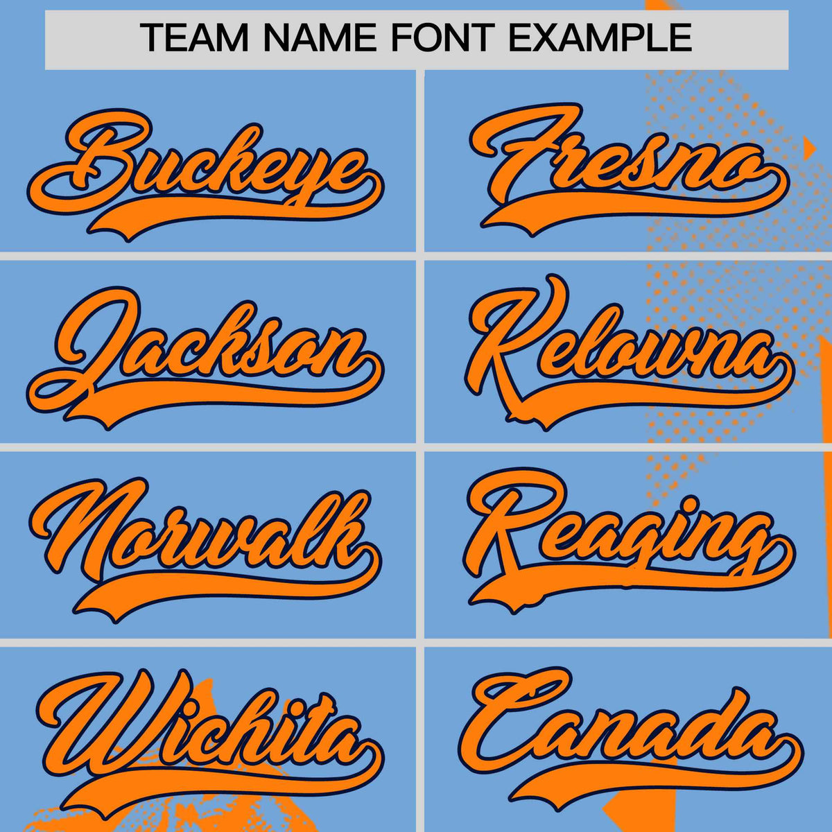 Custom Orange Powder Blue Raptor Series Raglan Sleeves Street Style Baseball Jersey