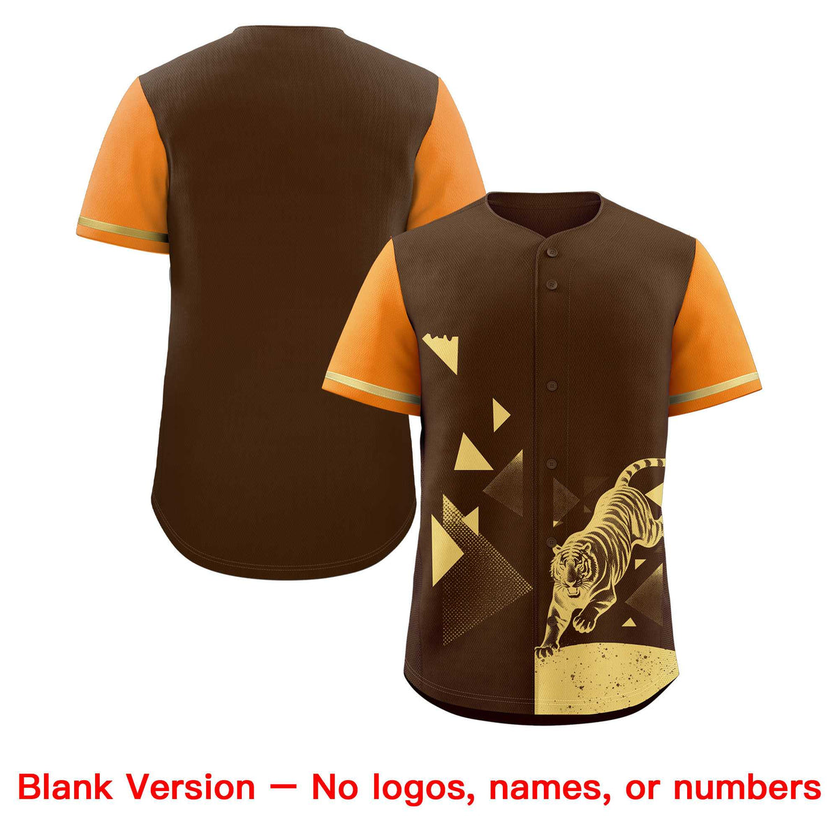 Custom Orange Brown Raptor Series Raglan Sleeves Urban Style Baseball Jersey