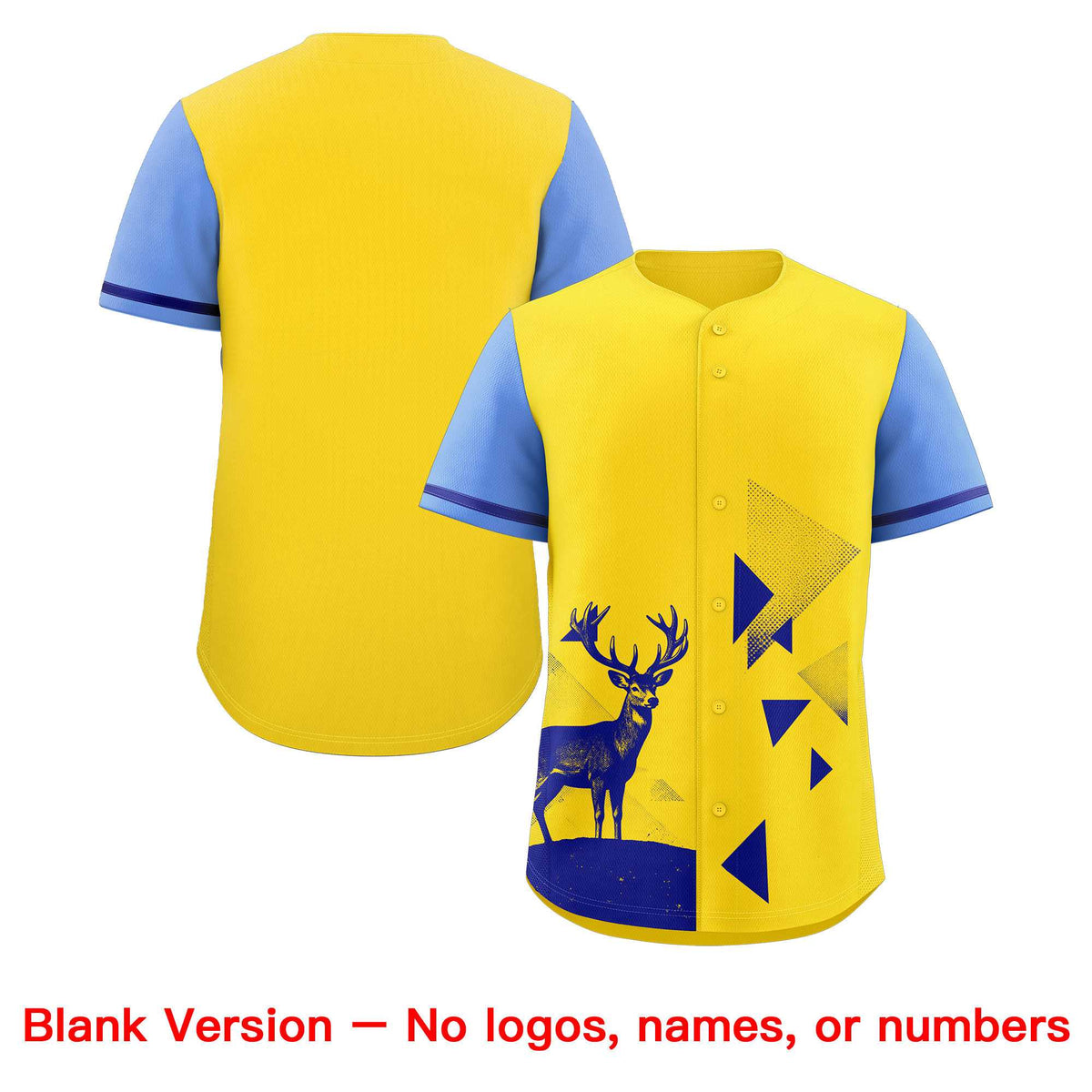 Custom Light Blue Gold Raptor Series Raglan Sleeves Lightweight Baseball Jersey
