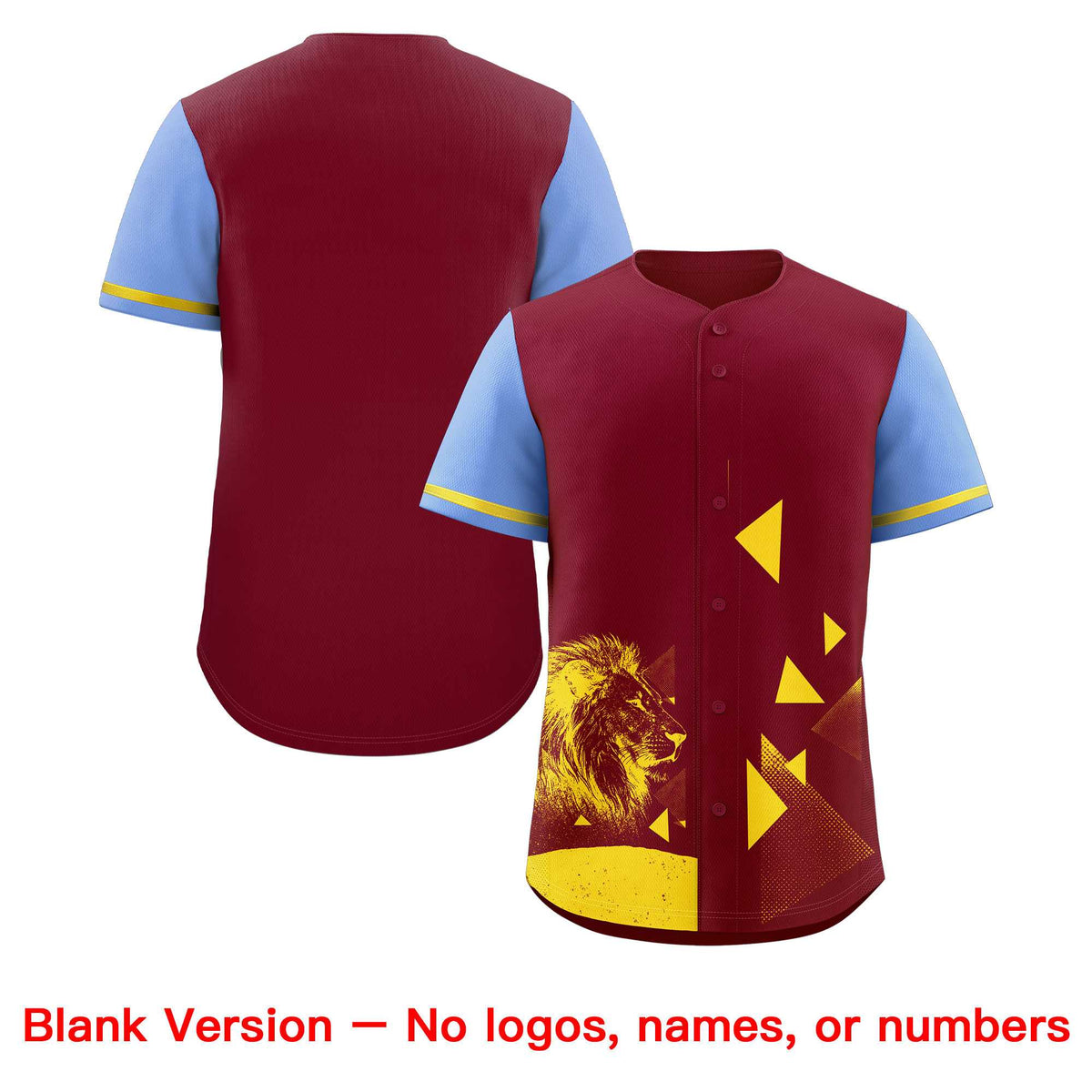 Custom Light Blue Crimson Raptor Series Raglan Sleeves Breathable Baseball Jersey