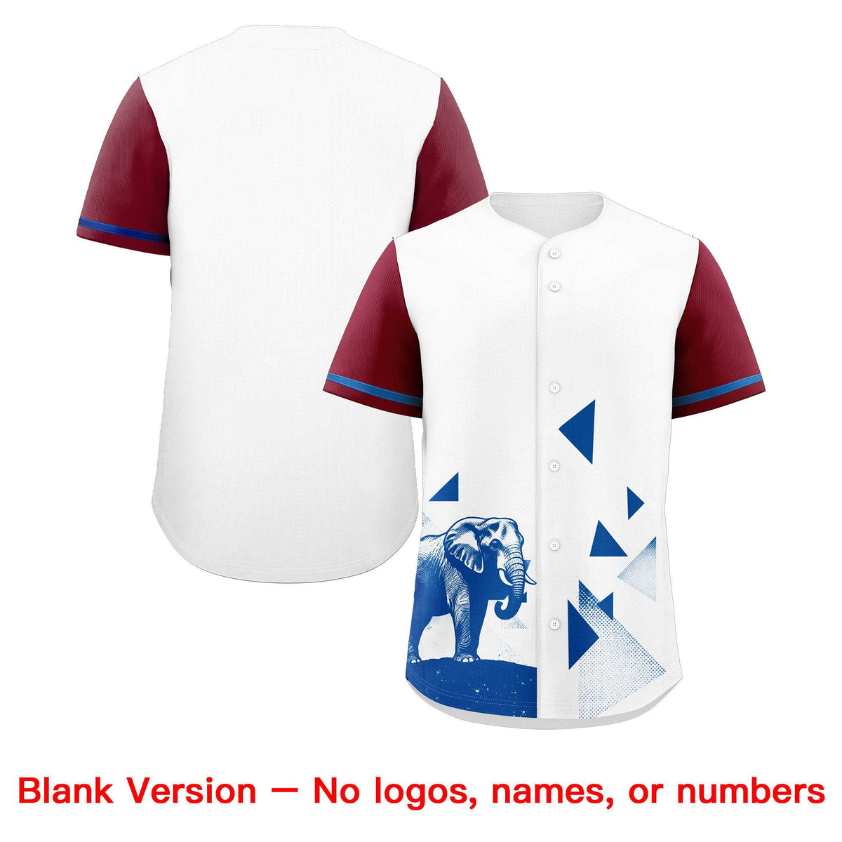 Custom Crimson White Raptor Series Raglan Sleeves Wrinkle-Resistant Baseball Jersey