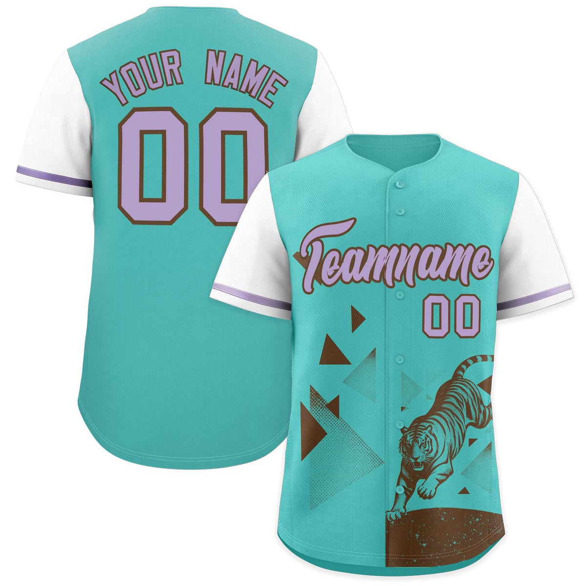 Custom White Teal Raptor Series Raglan Sleeves Breathable Baseball Jersey