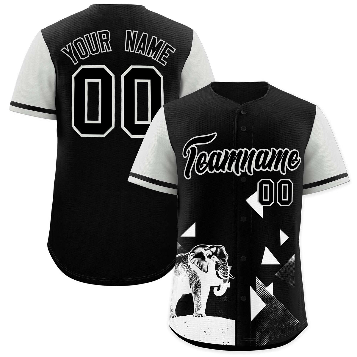 Custom Gray Black Raptor Series Raglan Sleeves Drapable Baseball Jersey