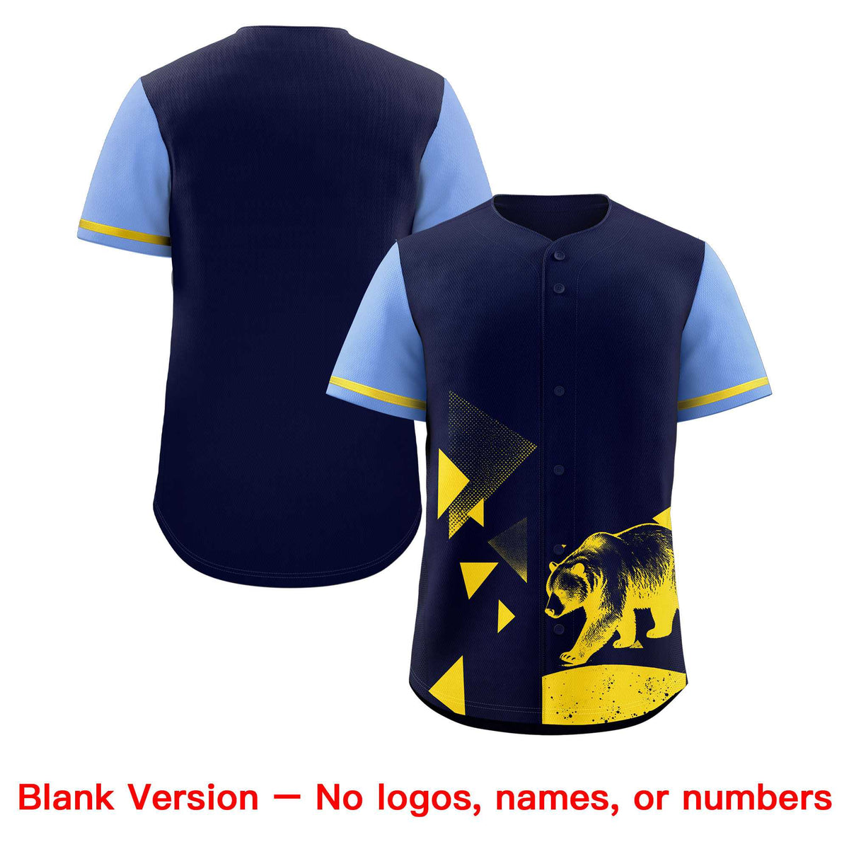 Custom Light Blue Midnight Blue Raptor Series Raglan Sleeves Lightweight Baseball Jersey