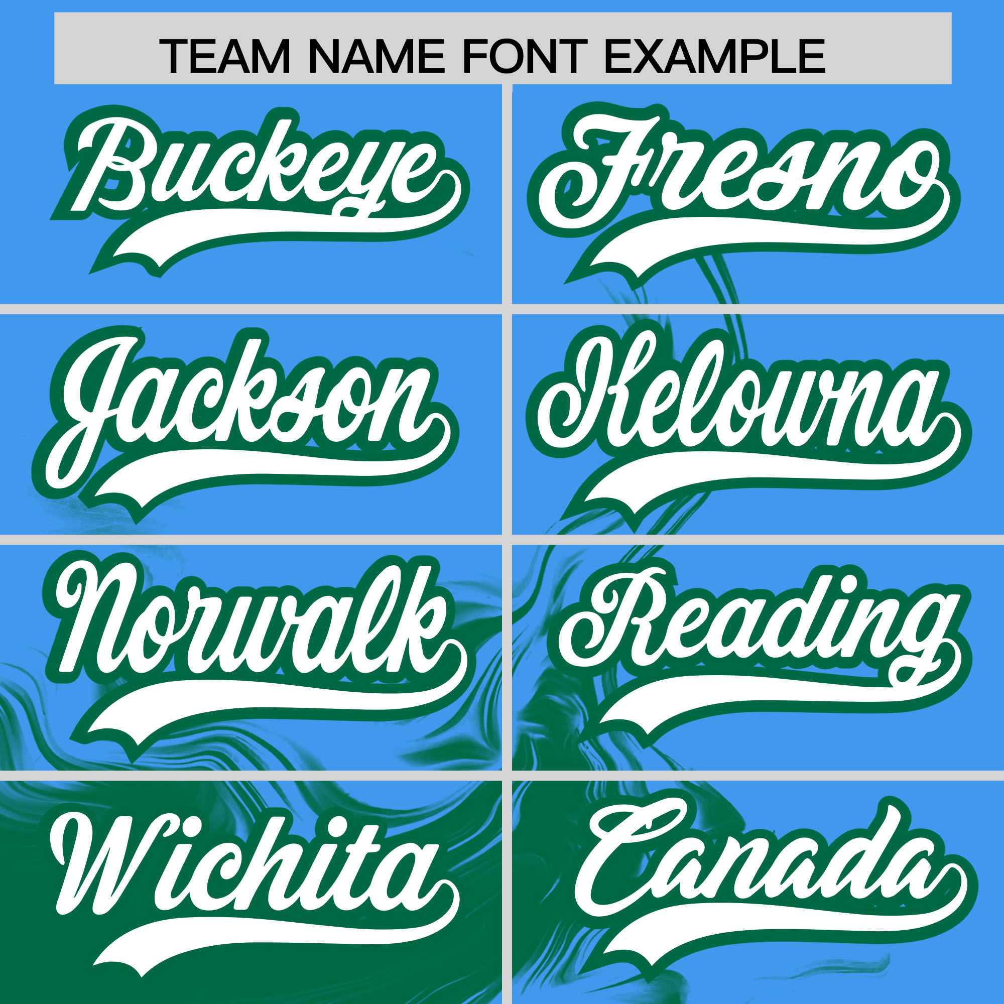 Custom Powder Blue Kelly Green Personalized Ink Pattern Authentic Baseball Jersey| KXKSHOP