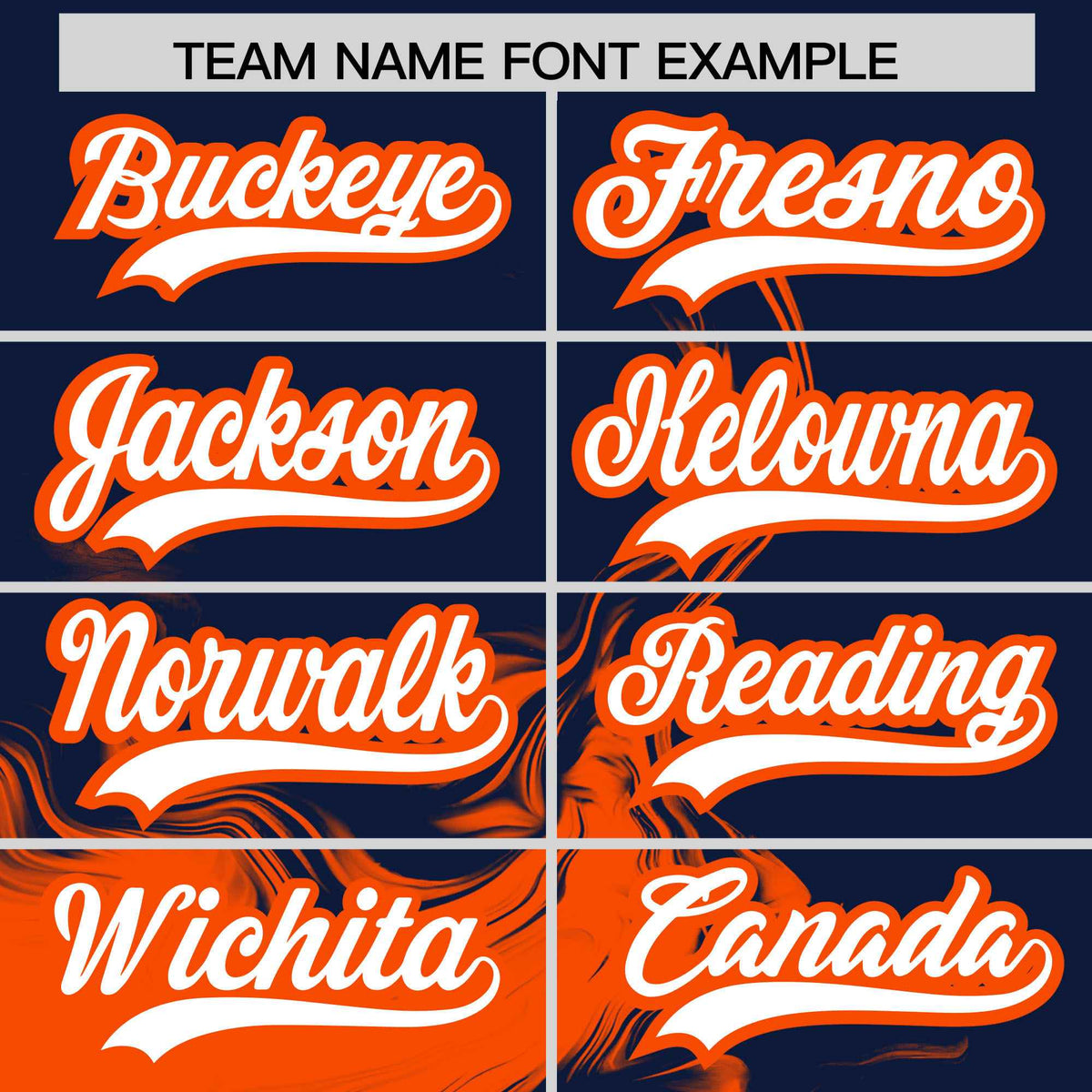 Custom Navy Orange Personalized Ink Pattern Authentic Baseball Jersey| KXKSHOP