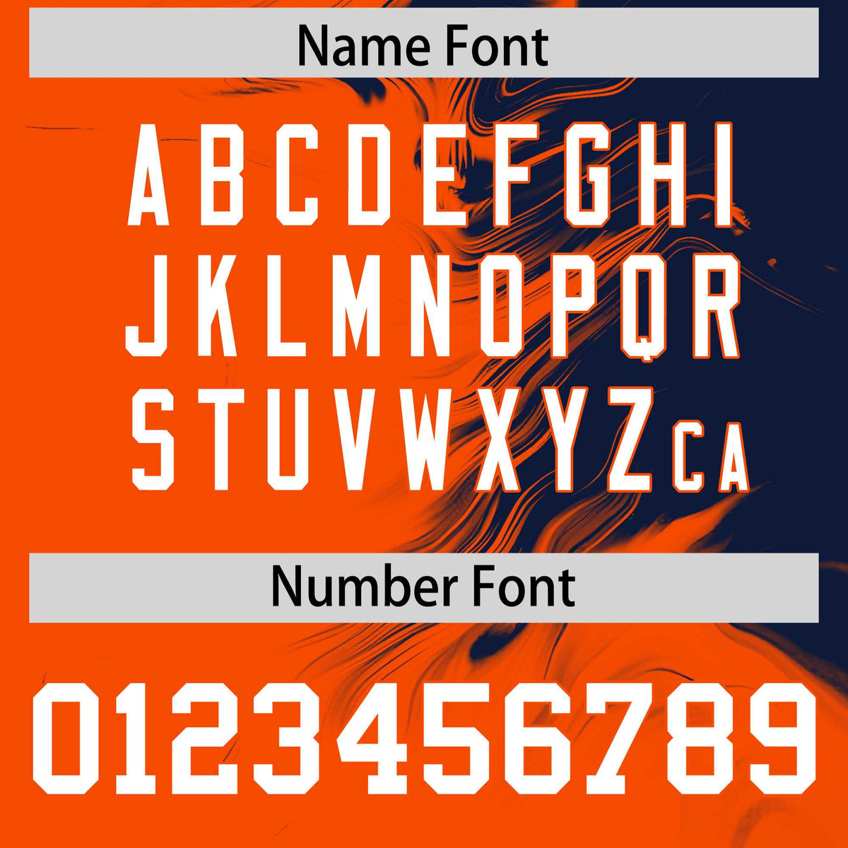 Custom Navy Orange Personalized Ink Pattern Authentic Baseball Jersey| KXKSHOP