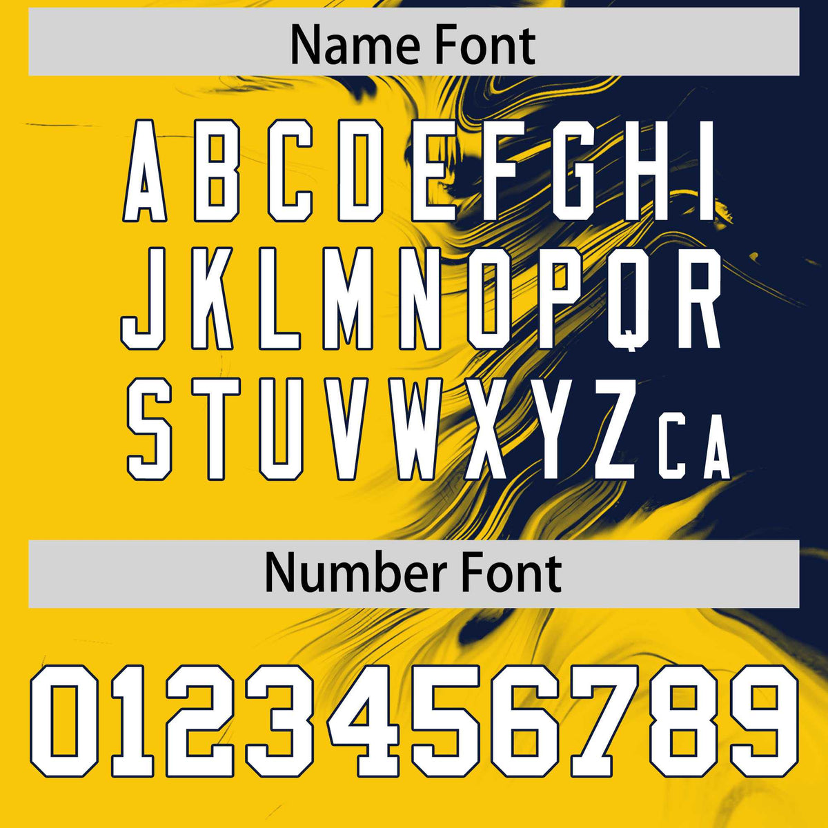 Custom Navy Gold Personalized Ink Pattern Authentic Baseball Jersey| KXKSHOP