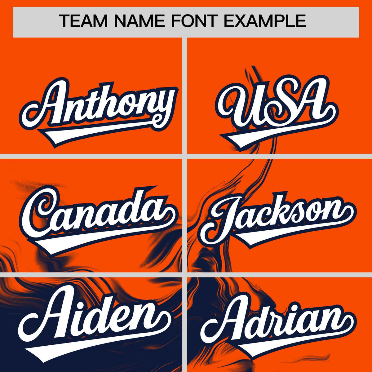 Custom Orange Navy Personalized Ink Pattern Authentic Baseball Jersey| KXKSHOP