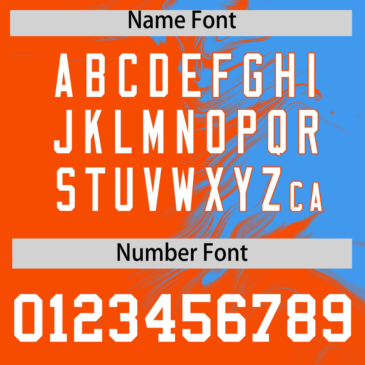 Custom Powder Blue Orange Personalized Ink Pattern Authentic Baseball Jersey| KXKSHOP