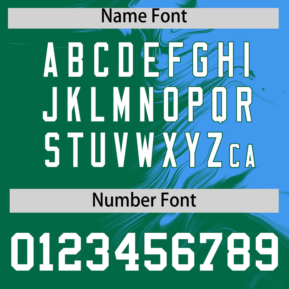 Custom Powder Blue Kelly Green Personalized Ink Pattern Authentic Baseball Jersey| KXKSHOP