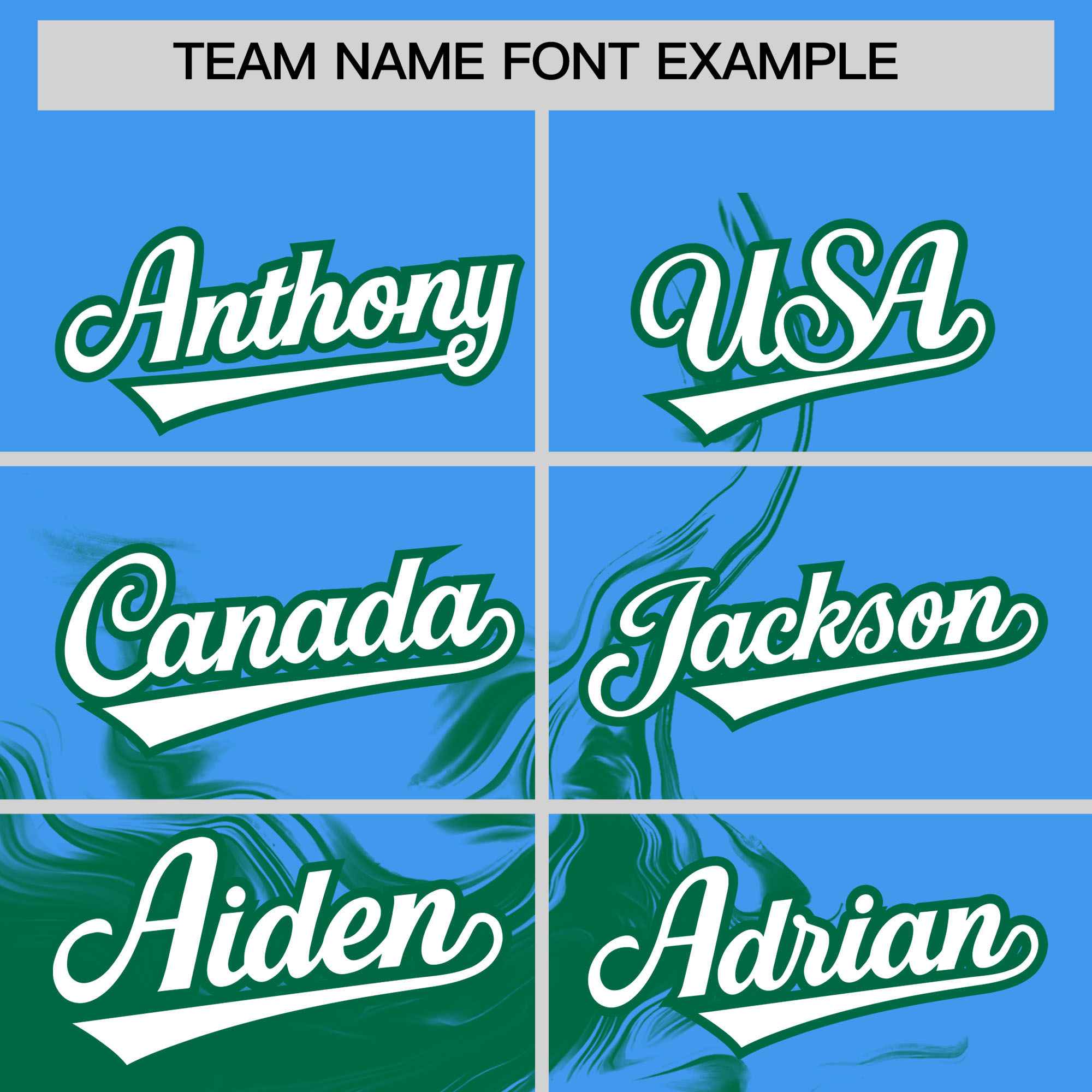 Custom Powder Blue Kelly Green Personalized Ink Pattern Authentic Baseball Jersey| KXKSHOP