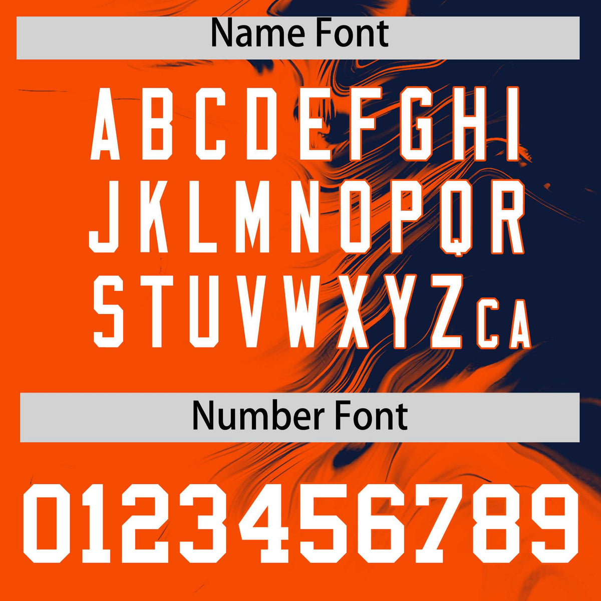 Custom Navy Orange Personalized Ink Pattern Authentic Baseball Jersey| KXKSHOP