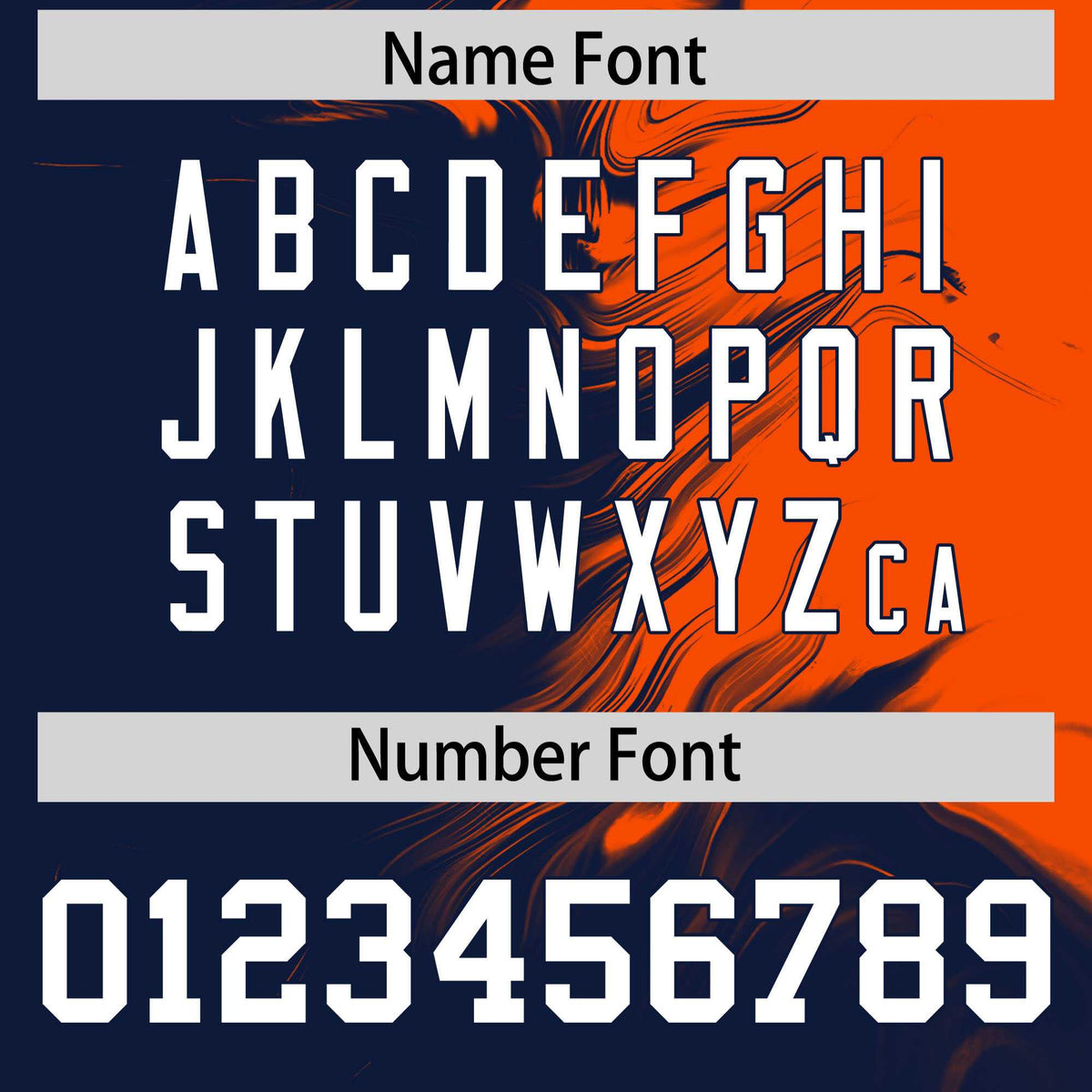 Custom Orange Navy Personalized Ink Pattern Authentic Baseball Jersey| KXKSHOP