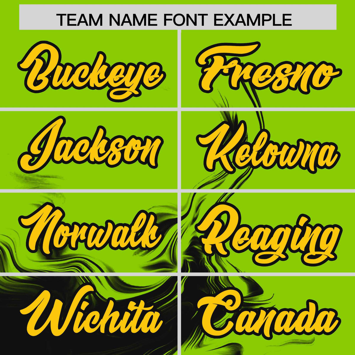 Custom Neon Green Black Personalized Ink Pattern Authentic Baseball Jersey| KXKSHOP