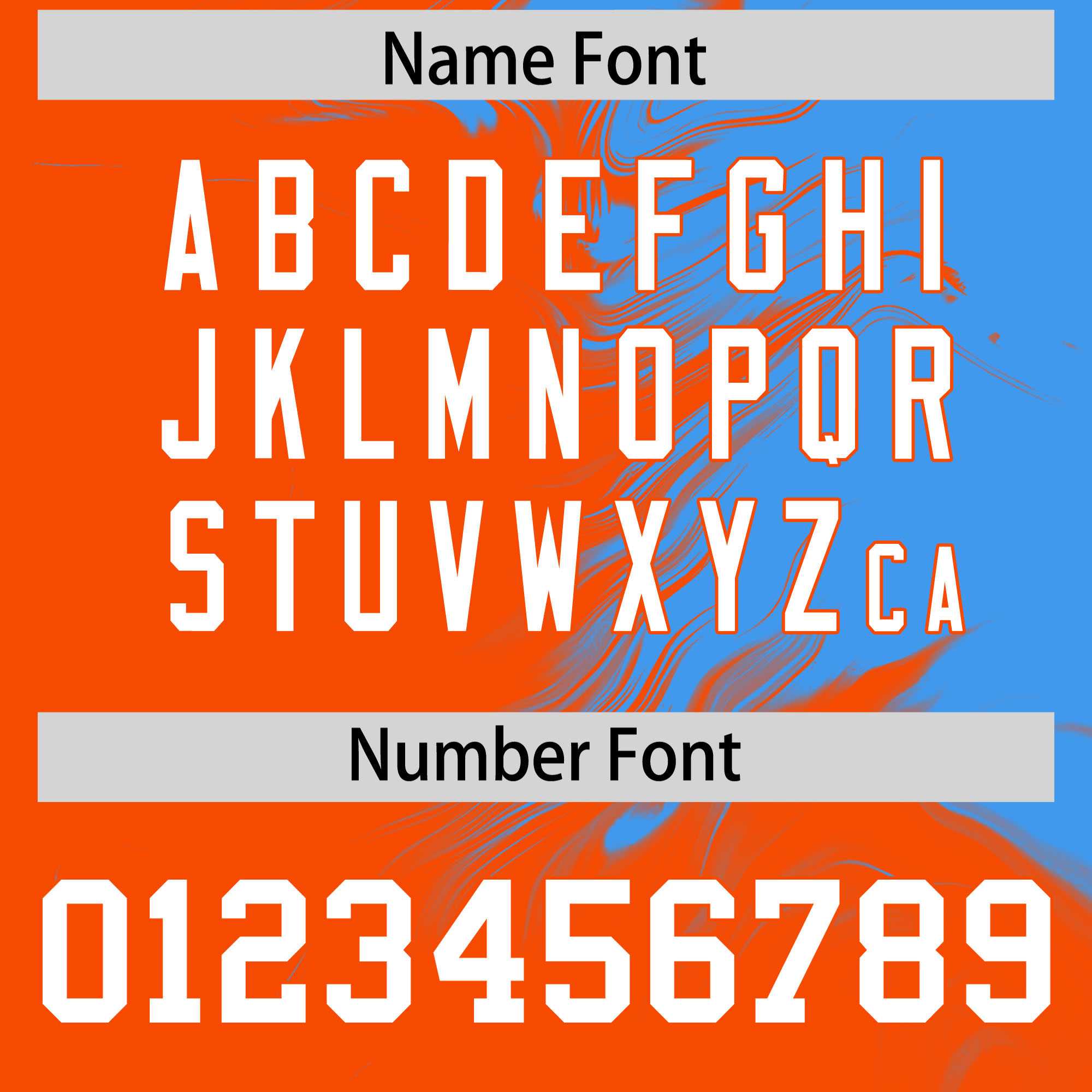 Custom Powder Blue Orange Personalized Ink Pattern Authentic Baseball Jersey| KXKSHOP