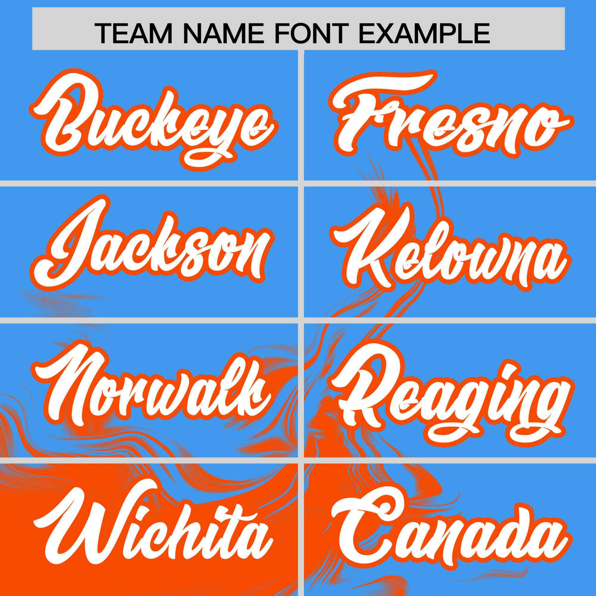 Custom Powder Blue Orange Personalized Ink Pattern Authentic Baseball Jersey| KXKSHOP