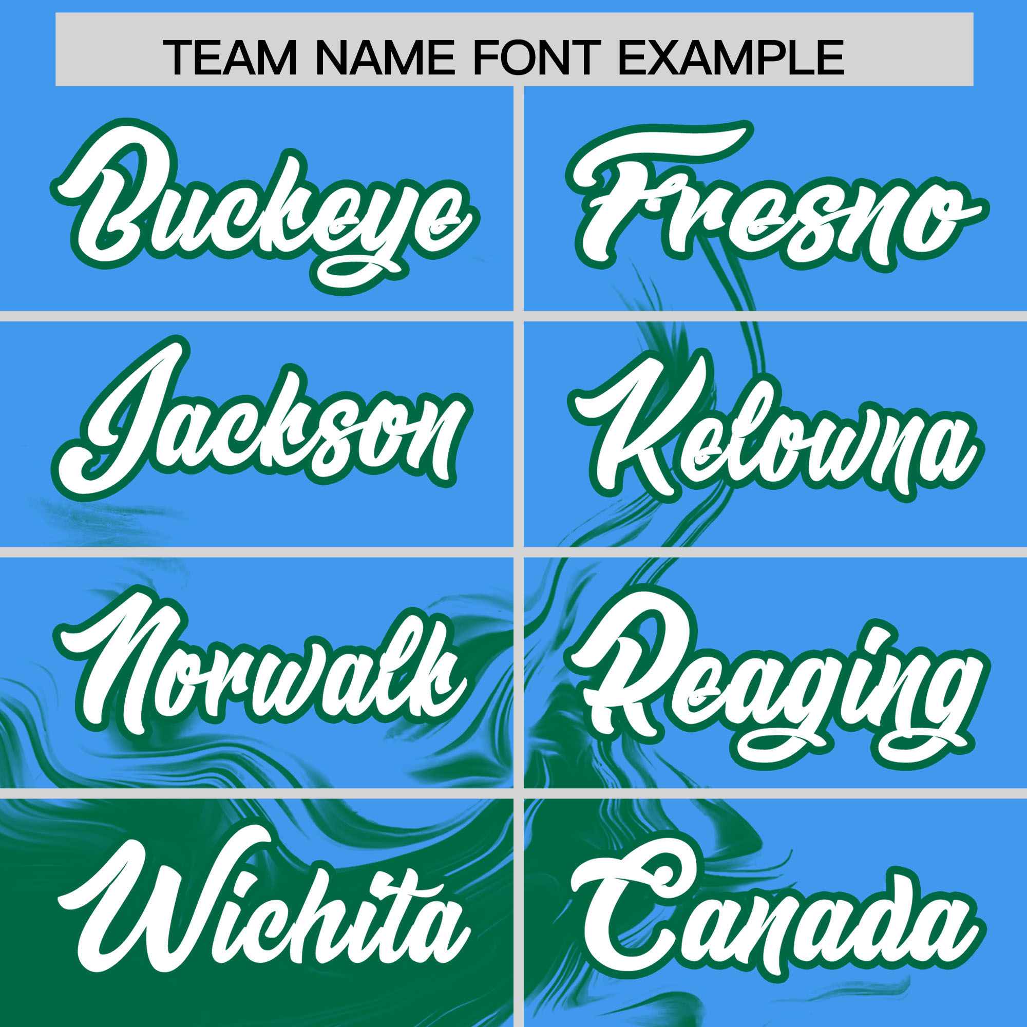 Custom Powder Blue Kelly Green Personalized Ink Pattern Authentic Baseball Jersey| KXKSHOP