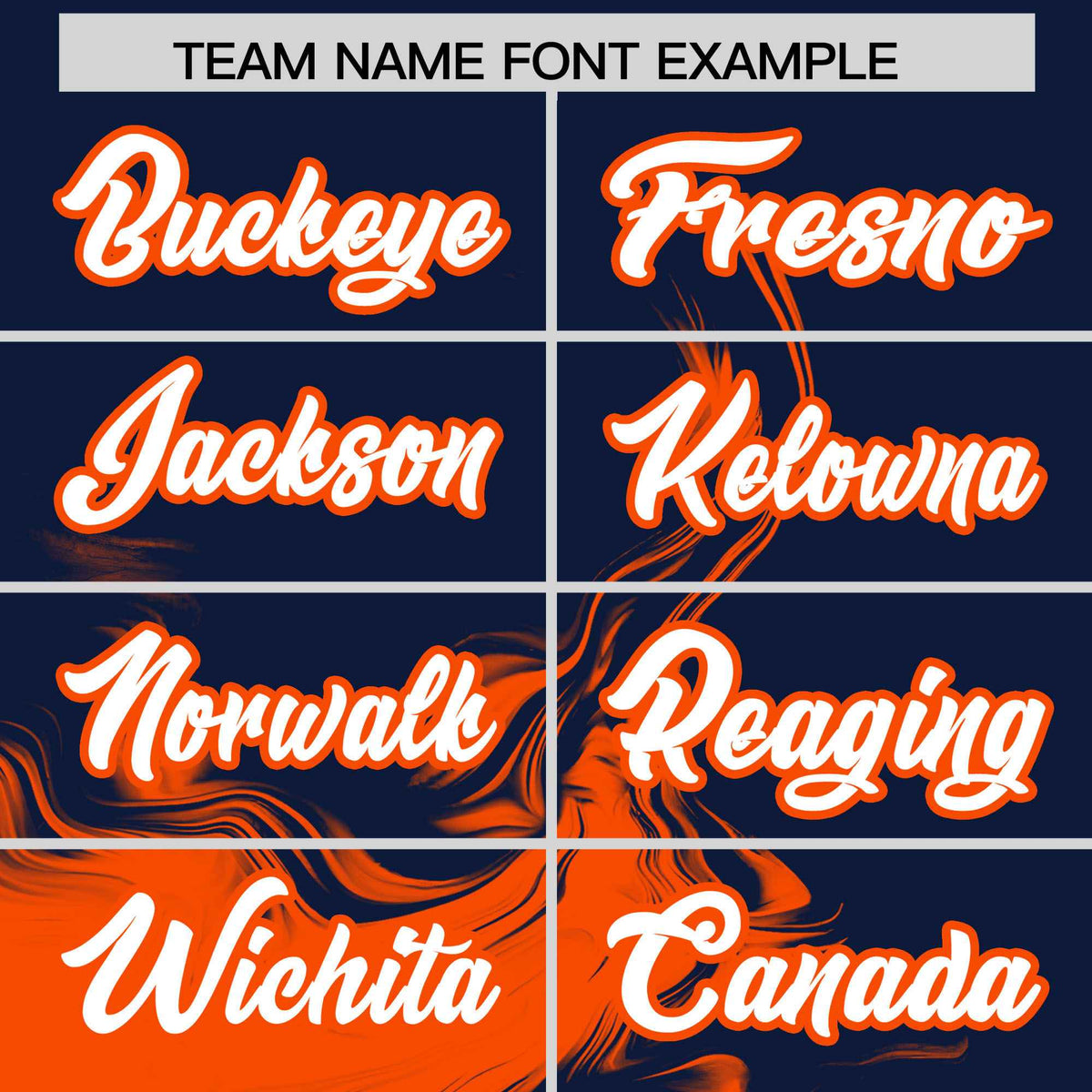 Custom Navy Orange Personalized Ink Pattern Authentic Baseball Jersey| KXKSHOP