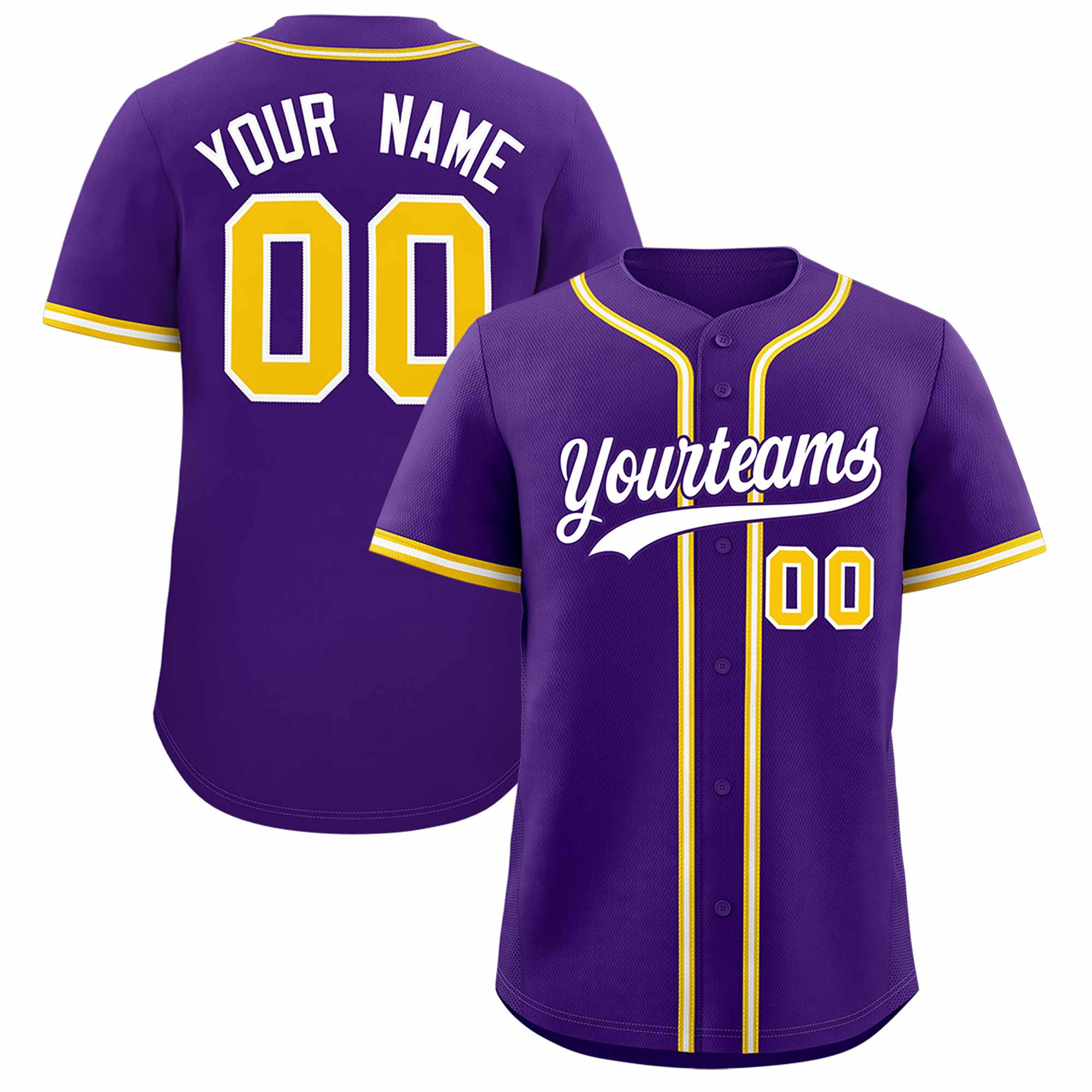 Custom Purple Classic Style Authentic Baseball Jersey| KXKSHOP