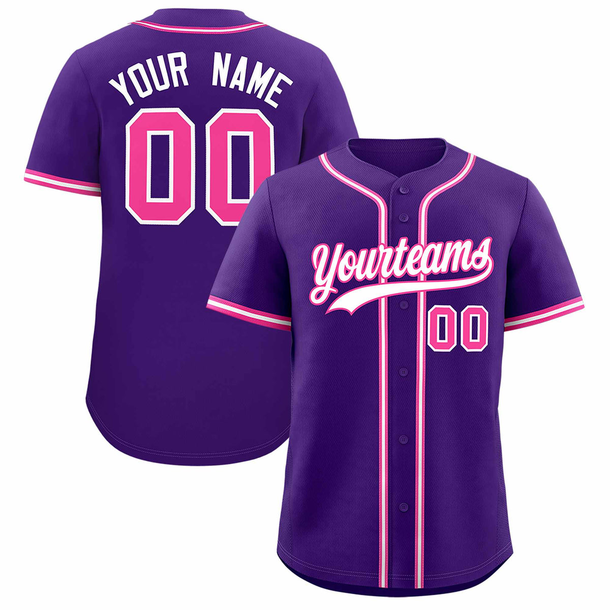 Custom Purple Classic Style Authentic Baseball Jersey| KXKSHOP