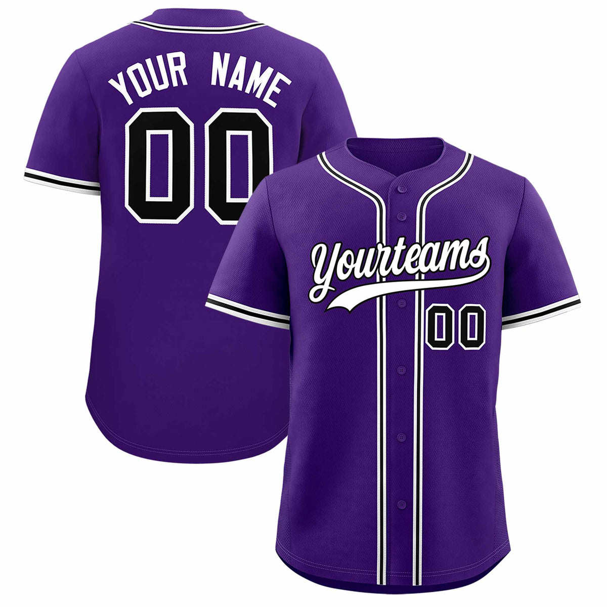 Custom Purple Classic Style Authentic Baseball Jersey| KXKSHOP