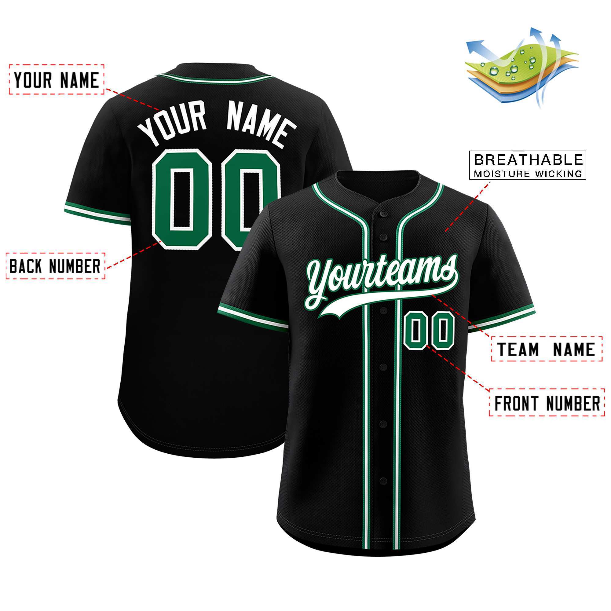 Custom Black Classic Style Authentic Baseball Jersey| KXKSHOP