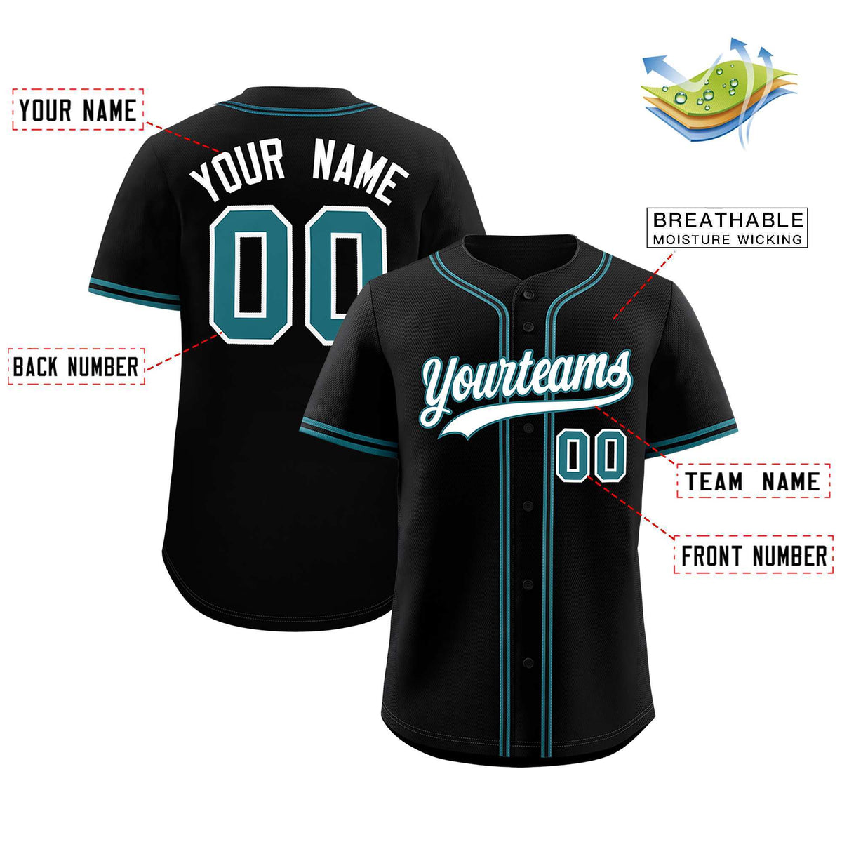 Custom Black Classic Style Authentic Baseball Jersey| KXKSHOP
