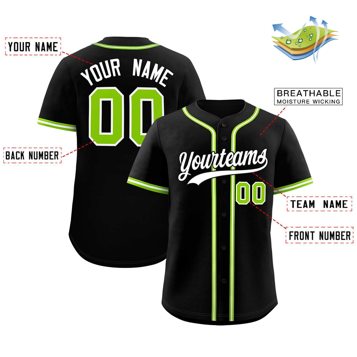 Custom Black Classic Style Authentic Baseball Jersey| KXKSHOP