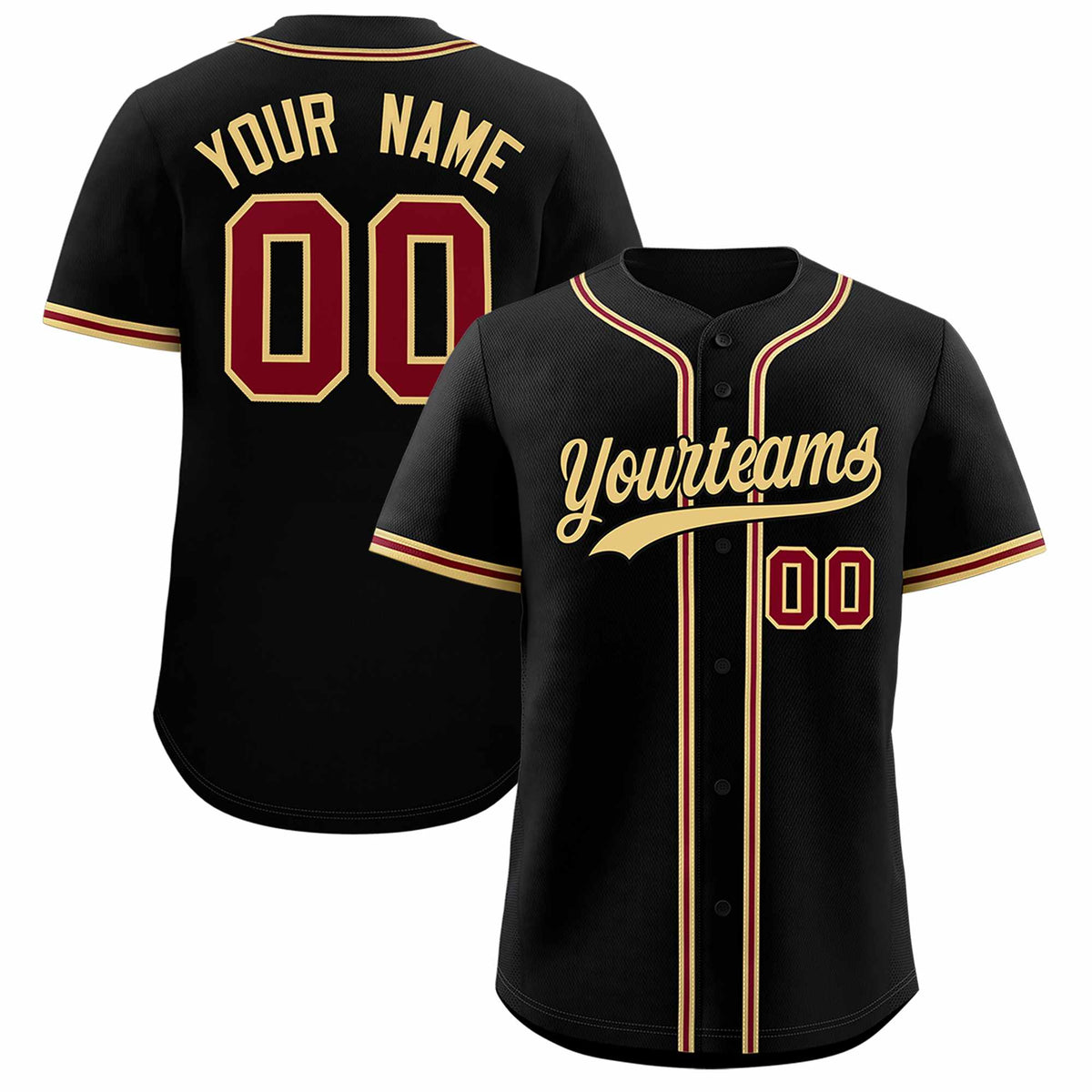 Custom Black Classic Style Authentic Baseball Jersey| KXKSHOP