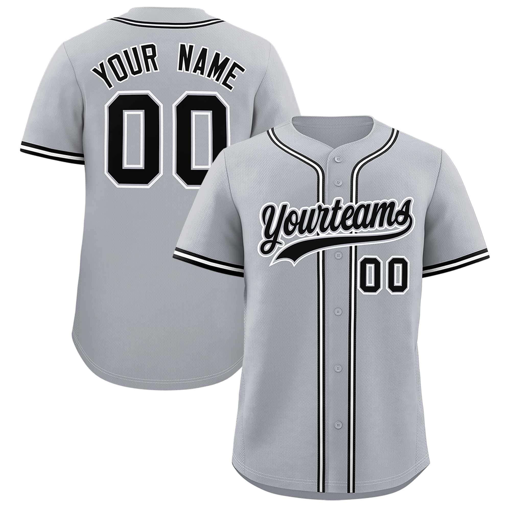 Custom Gray Classic Style Authentic Baseball Jersey| KXKSHOP