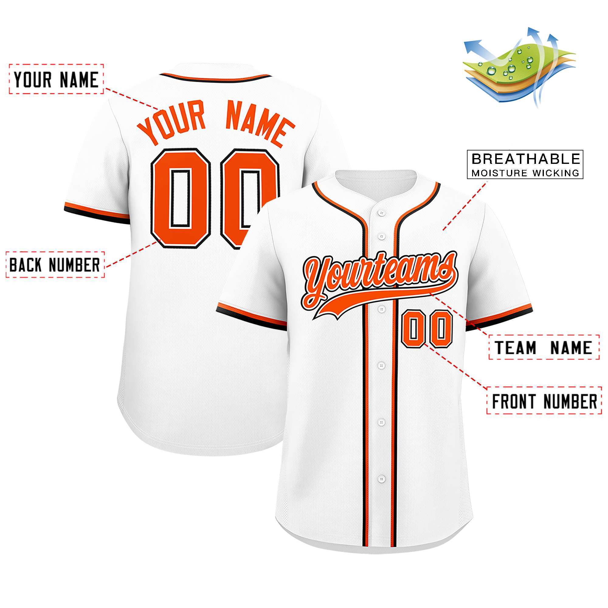 Custom White Classic Style Authentic Baseball Jersey| KXKSHOP