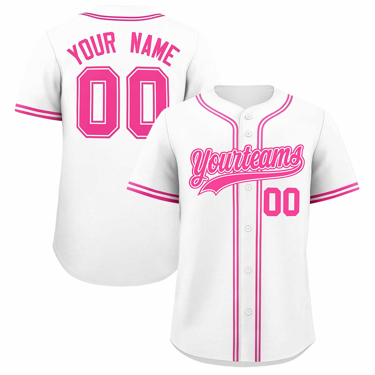 Custom White Classic Style Authentic Baseball Jersey| KXKSHOP
