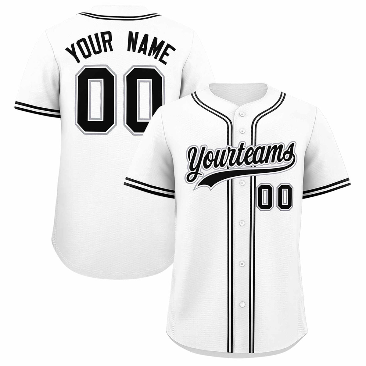 Custom White Classic Style Authentic Baseball Jersey| KXKSHOP