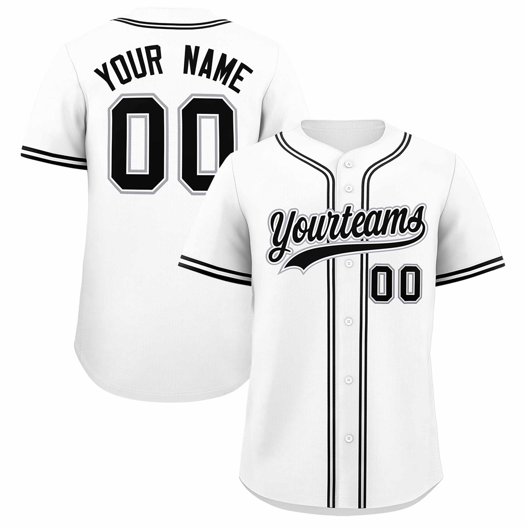 Custom White Classic Style Authentic Baseball Jersey| KXKSHOP