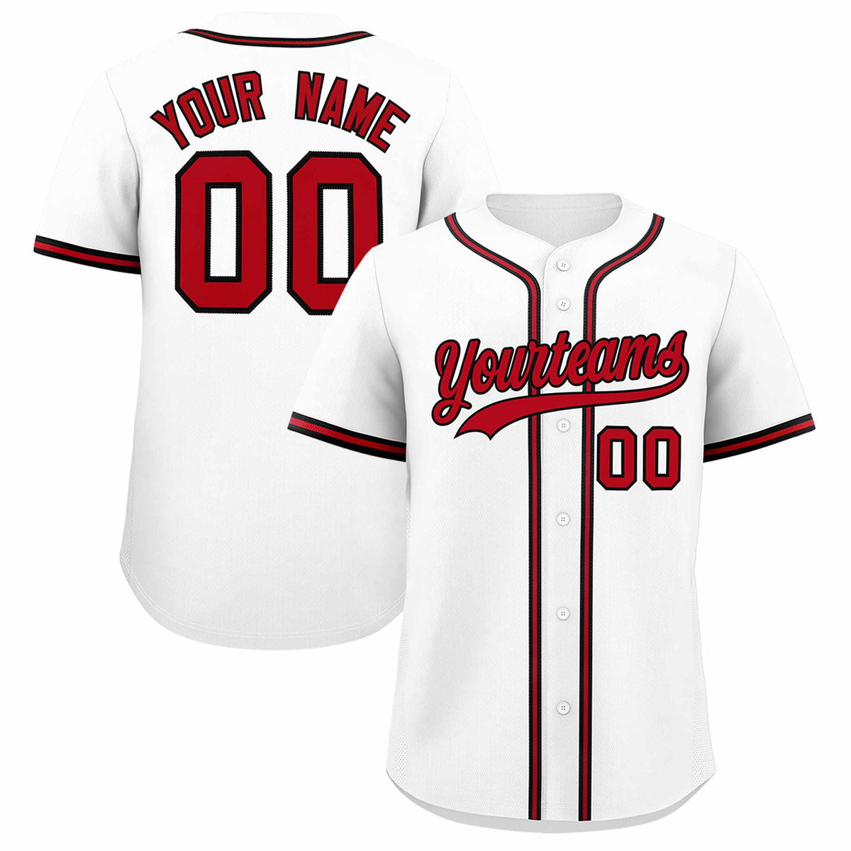 Custom White Classic Style Authentic Baseball Jersey| KXKSHOP