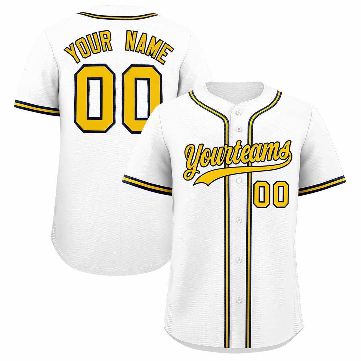 Custom White Classic Style Authentic Baseball Jersey| KXKSHOP