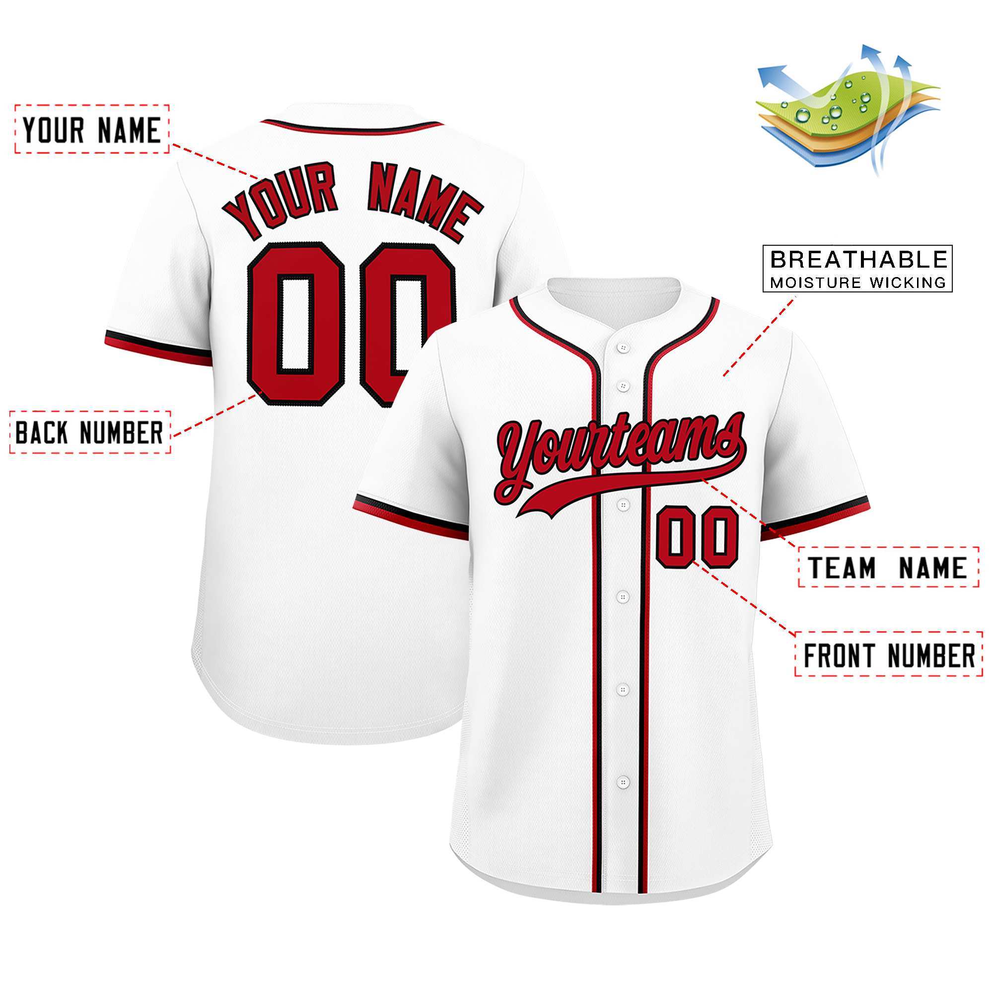 Custom White Classic Style Authentic Baseball Jersey| KXKSHOP
