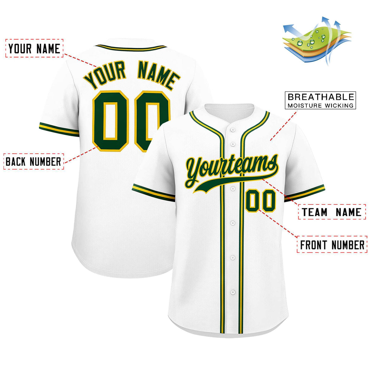 Custom White Classic Style Authentic Baseball Jersey| KXKSHOP
